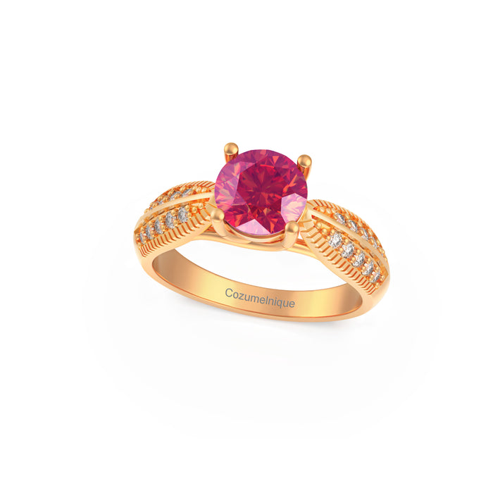 “RF85143" Ring with 1.00ct Pink Rose