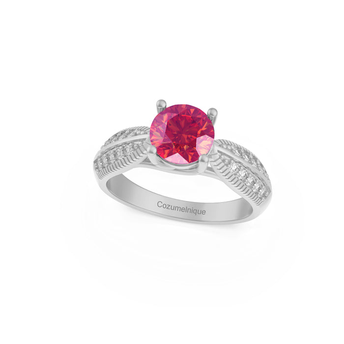 “RF85143" Ring with 1.00ct Pink Rose