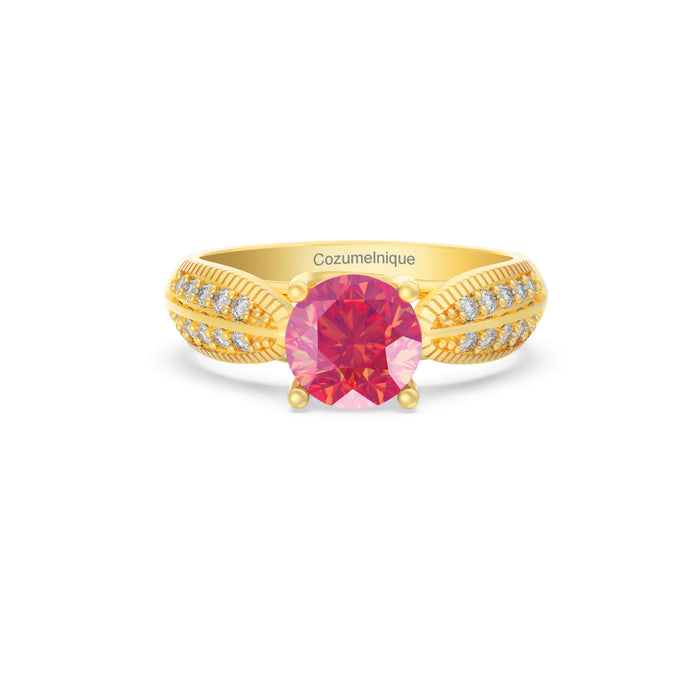 “RF85143" Ring with 1.00ct Pink Rose