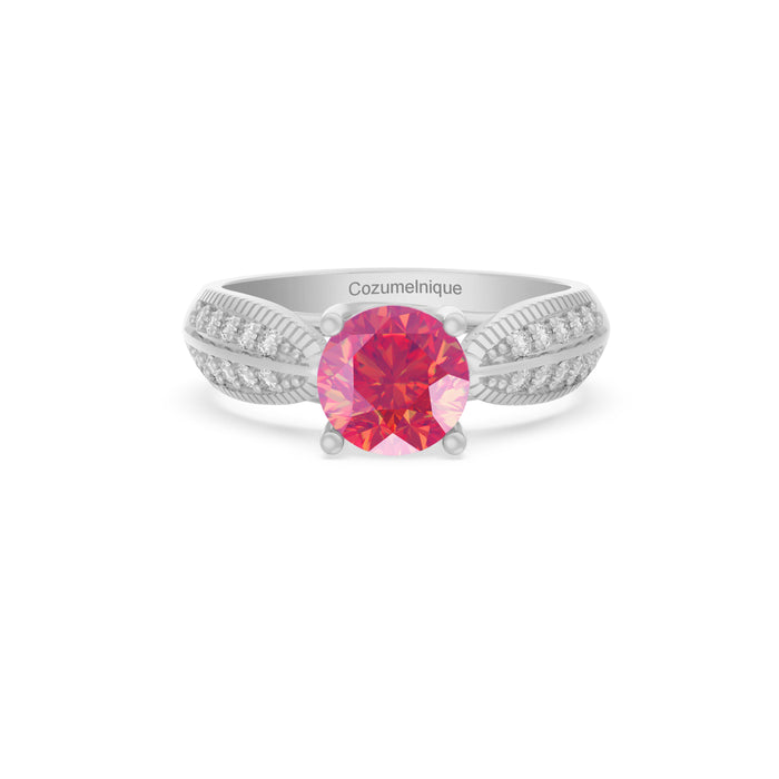 “RF85143" Ring with 1.00ct Pink Rose