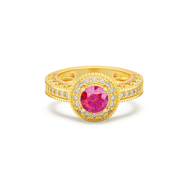 “RF85144" Ring with 1.00ct Pink Rose