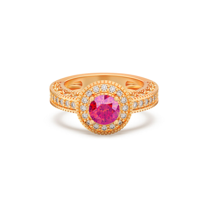 “RF85144" Ring with 1.00ct Pink Rose