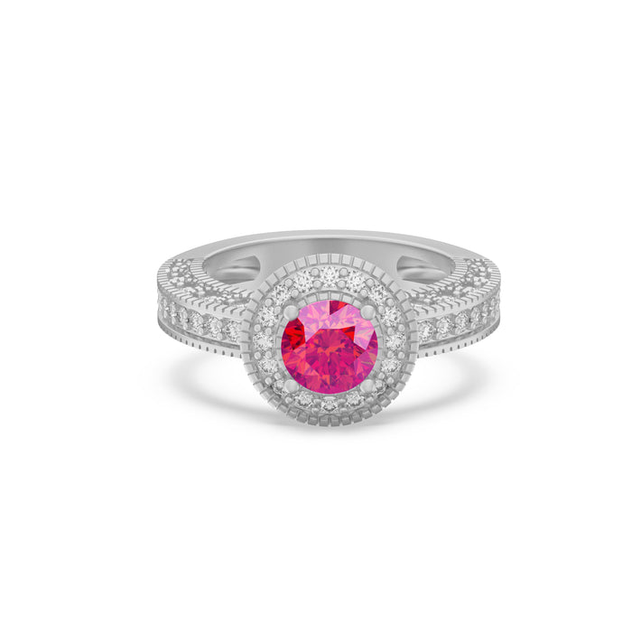 “RF85144" Ring with 1.00ct Pink Rose