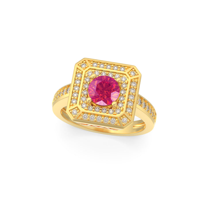 “RF85147" Ring with 1.00ct Pink Rose