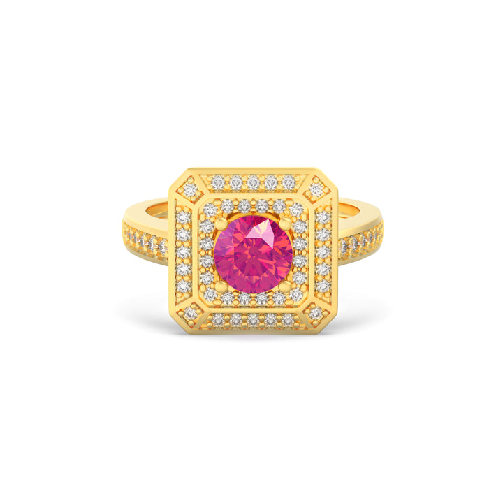 “RF85147" Ring with 1.00ct Pink Rose