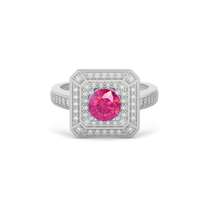 “RF85147" Ring with 1.00ct Pink Rose