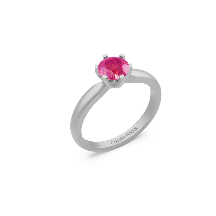 “RF85150" Ring with 0.95ct Pink Rose