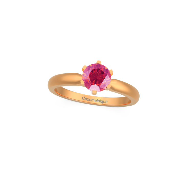 “RF85150" Ring with 0.95ct Pink Rose