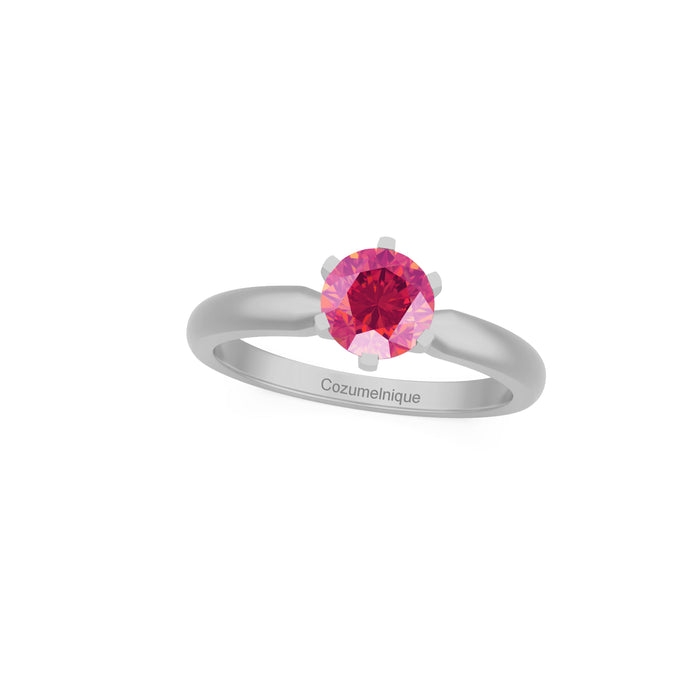 “RF85150" Ring with 0.95ct Pink Rose