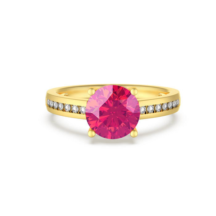 “Luxury" Ring with 2.04ct Pink Rose