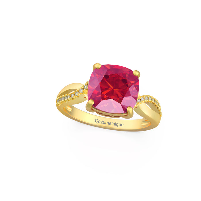 “RF85154” Ring with 4.00ct Pink Rose