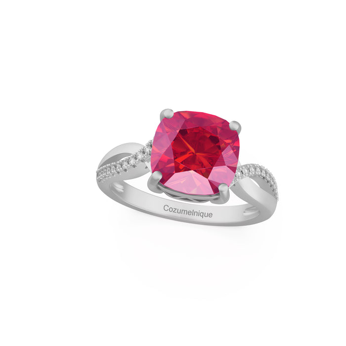 “RF85154” Ring with 4.00ct Pink Rose