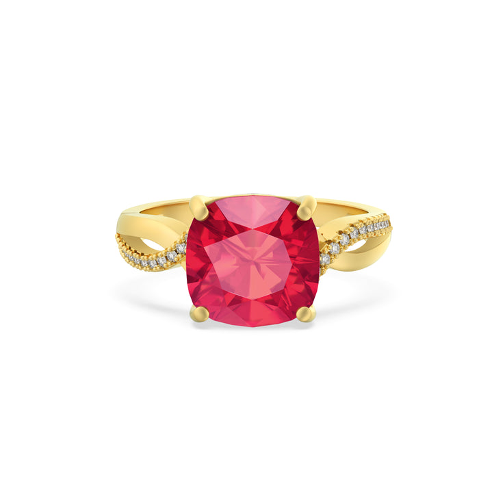 “RF85154” Ring with 4.00ct Pink Rose