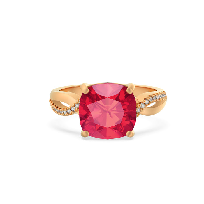 “RF85154” Ring with 4.00ct Pink Rose