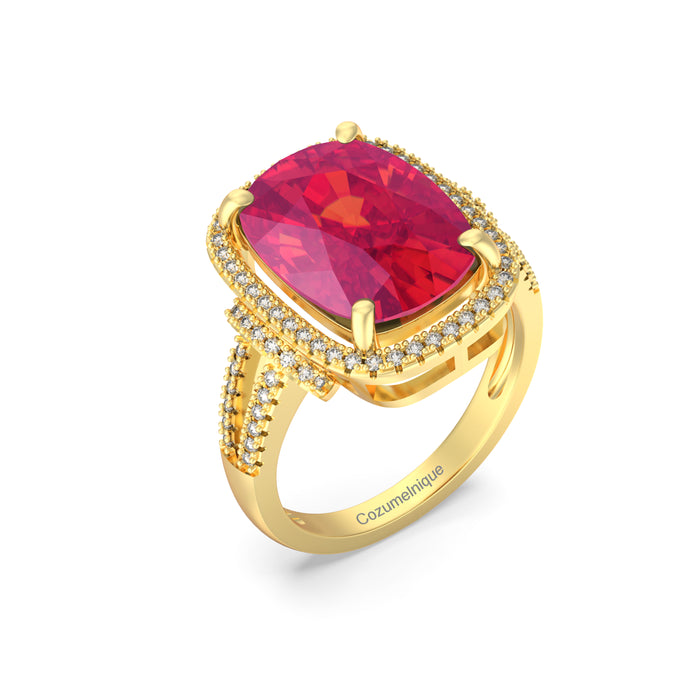 “RF85157" Ring with 6.10ct Pink Rose