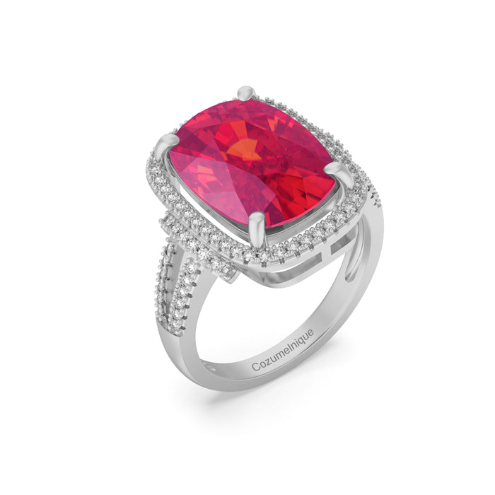 “RF85157" Ring with 6.10ct Pink Rose