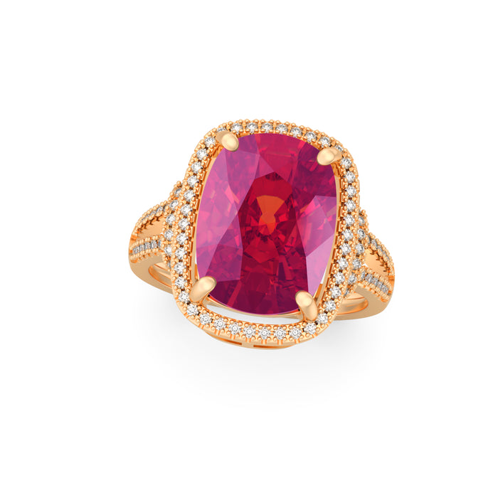 “RF85157" Ring with 6.10ct Pink Rose