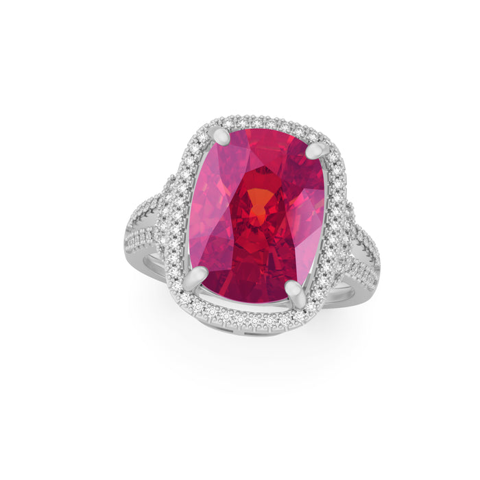 “RF85157" Ring with 6.10ct Pink Rose