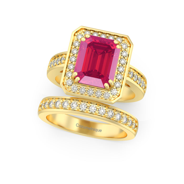 “Dynasty" Ring with 3.75ct Pink Rose