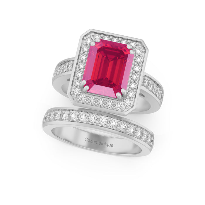 “Dynasty" Ring with 3.75ct Pink Rose