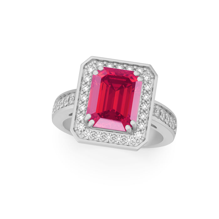 “Dynasty" Ring with 3.75ct Pink Rose