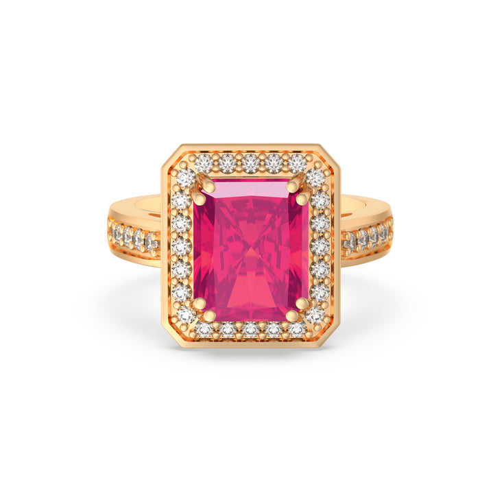 “Dynasty" Ring with 3.75ct Pink Rose