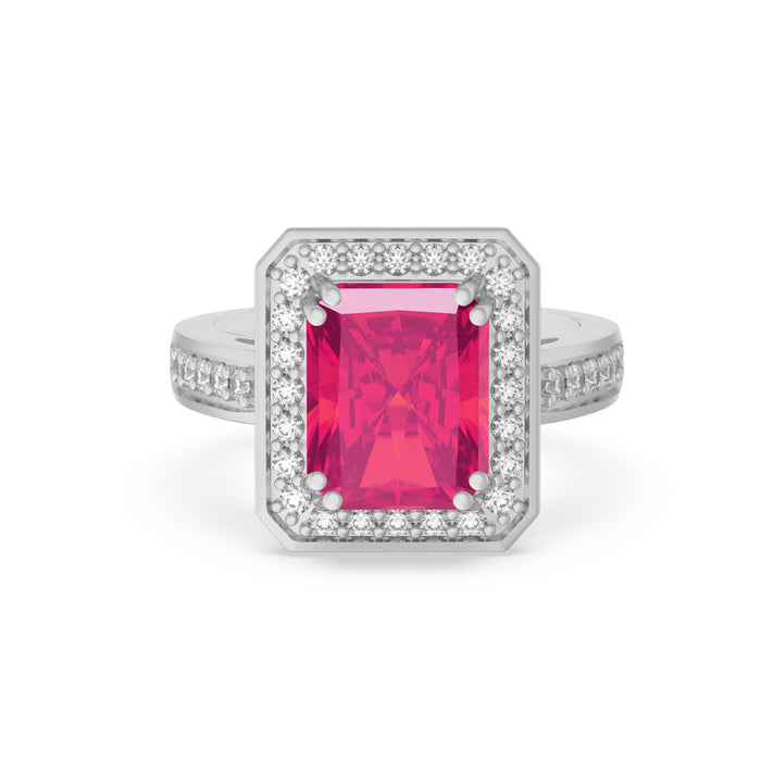 “Dynasty" Ring with 3.75ct Pink Rose