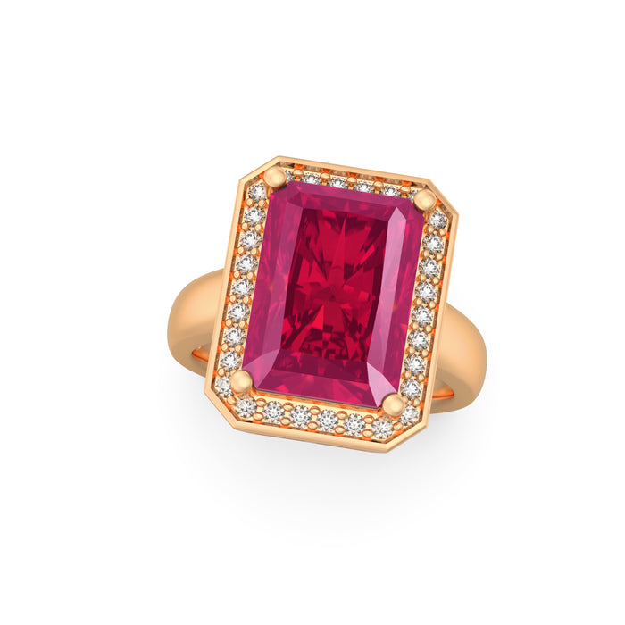 “Passion" Ring with 6.10ct Pink Rose