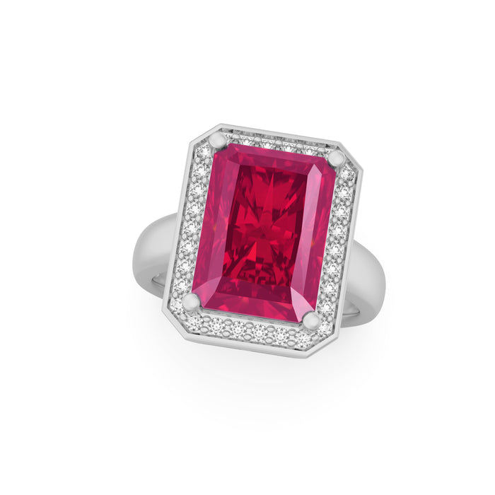 “Passion" Ring with 6.10ct Pink Rose