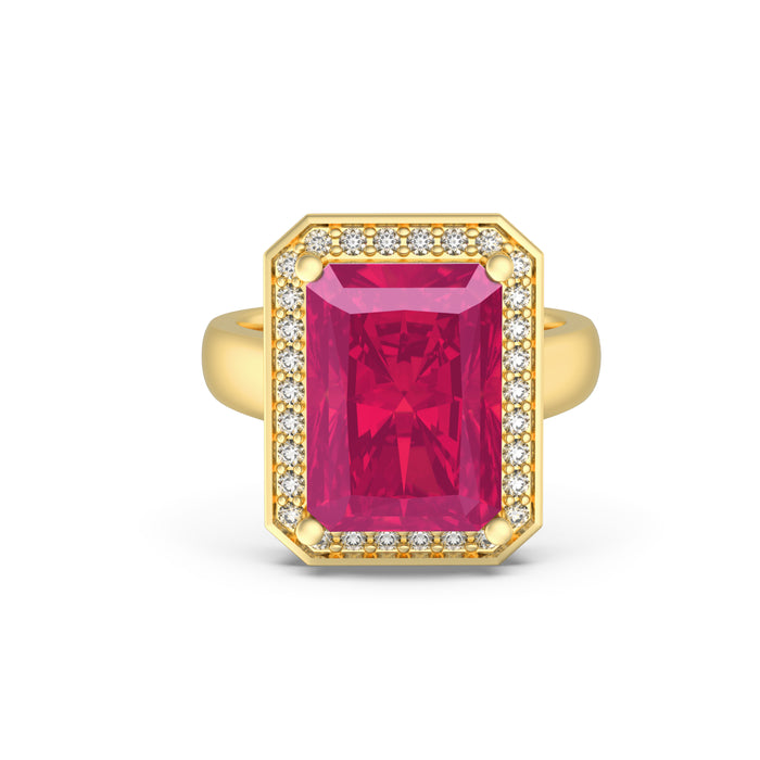 “Passion" Ring with 6.10ct Pink Rose