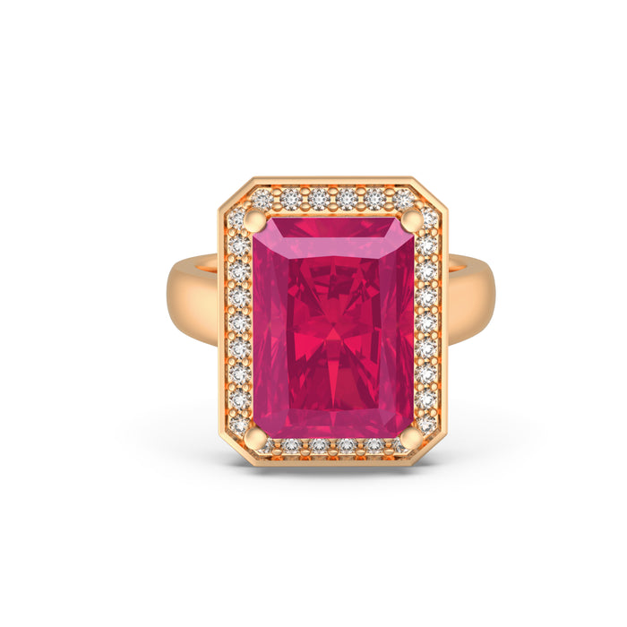 “Passion" Ring with 6.10ct Pink Rose