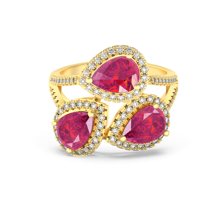 “RF85166" Ring with 1.25ct Pink Rose