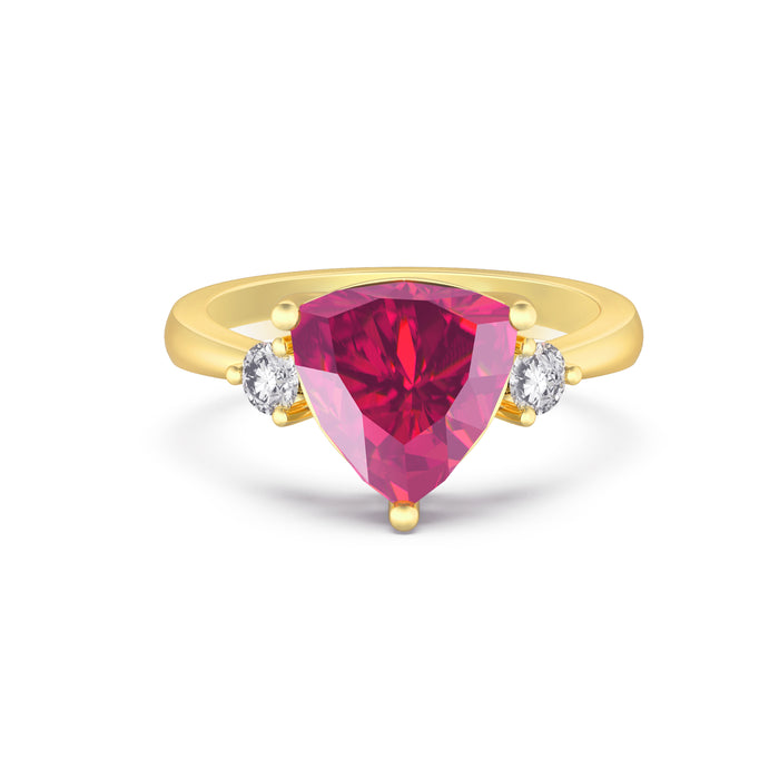 “2 By My Side" Ring with 2.51ct Pink Rose