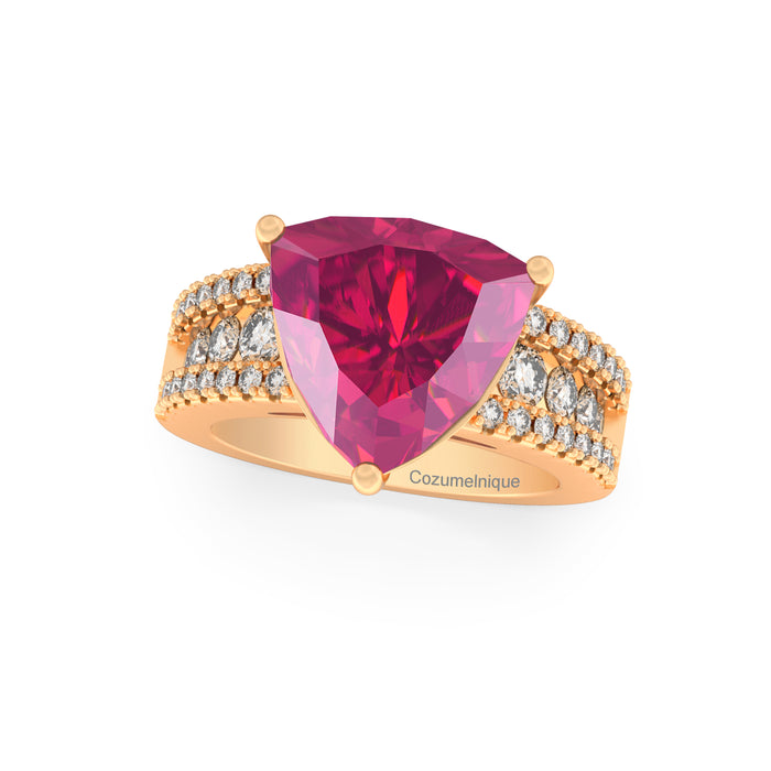 "Be Mine" Ring with 5.05ct Pink Rose