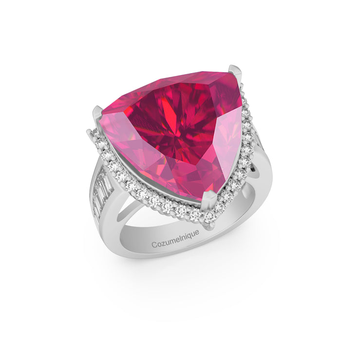 “For Infinity" Ring with 10.05ct Pink Rose