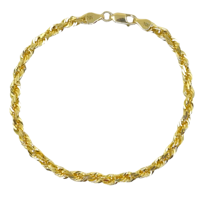 Rope  Bracelet 10kt 5MM 8.5"