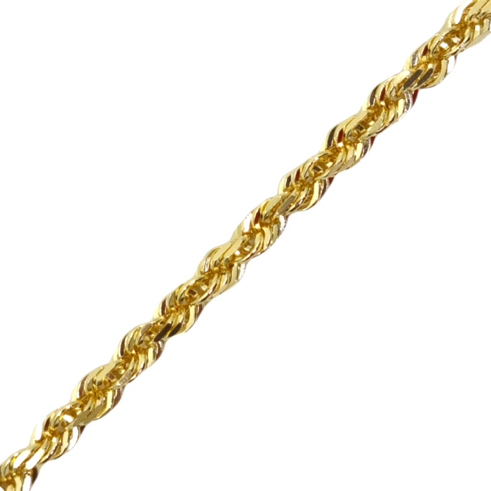 Women's Rope  Bracelet 10kt 5MM 8.5"