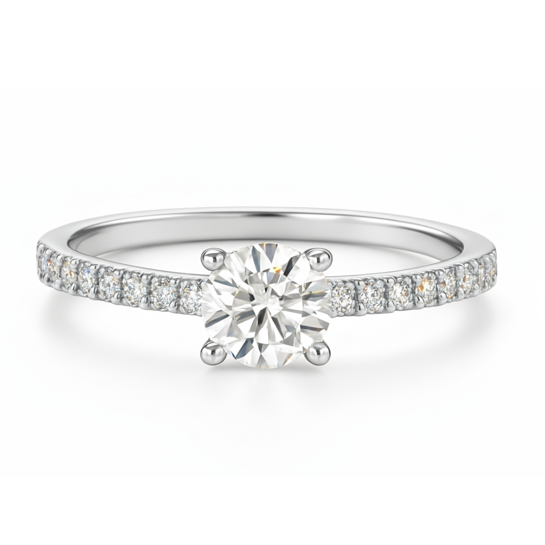 Fancy Lab Grown Diamond Engagement Ring 0.45CTW in 14K Gold