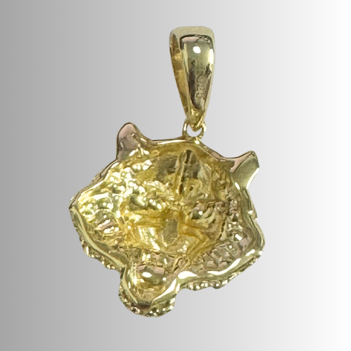 14k Gold Lion Head Style Pendent Highpolished