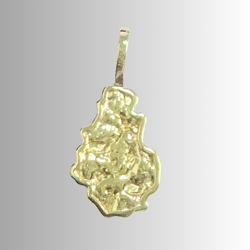 14k Gold Nugget Pendent Highpolished