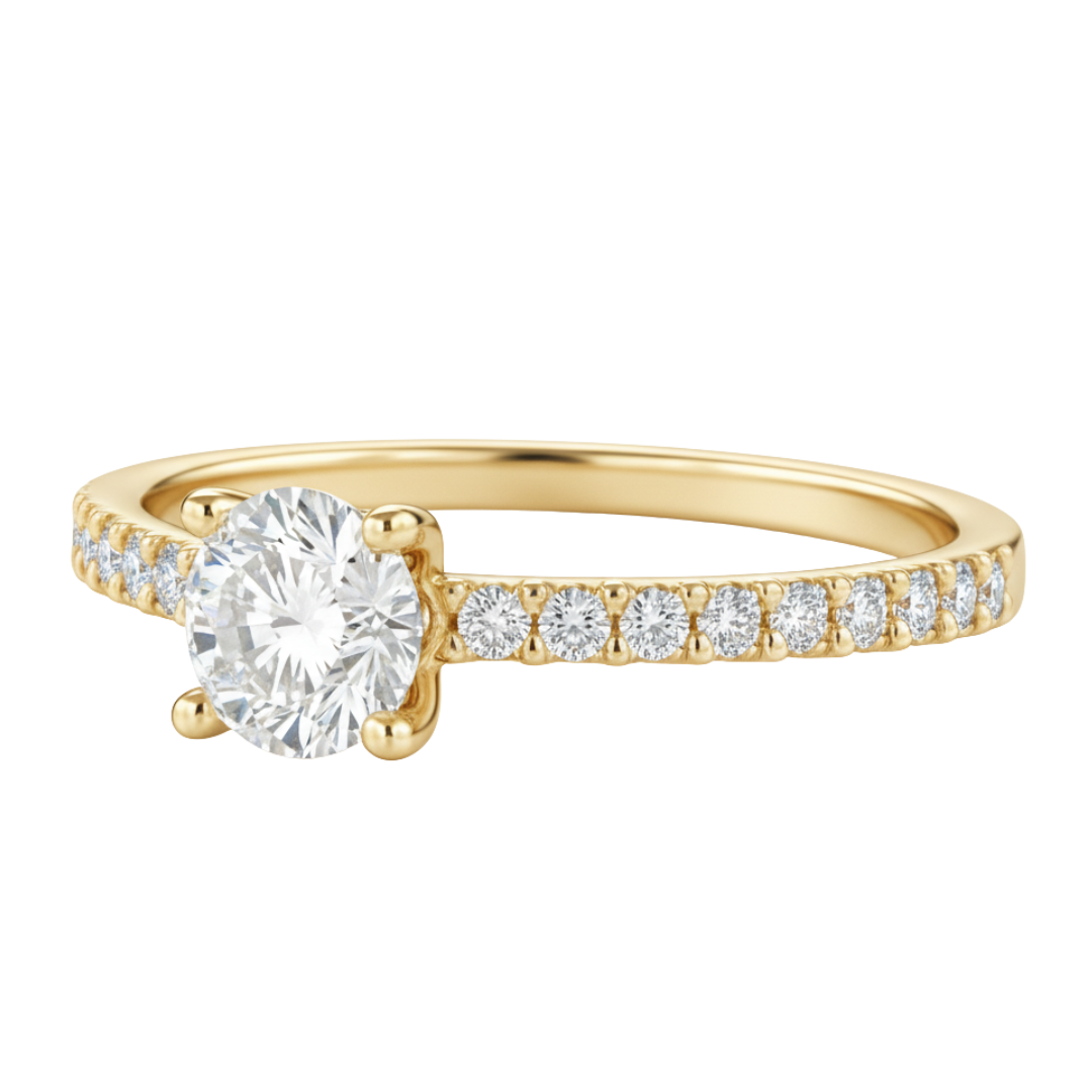 Fancy Lab Grown Diamond Engagement Ring 0.45CTW in 14K Gold