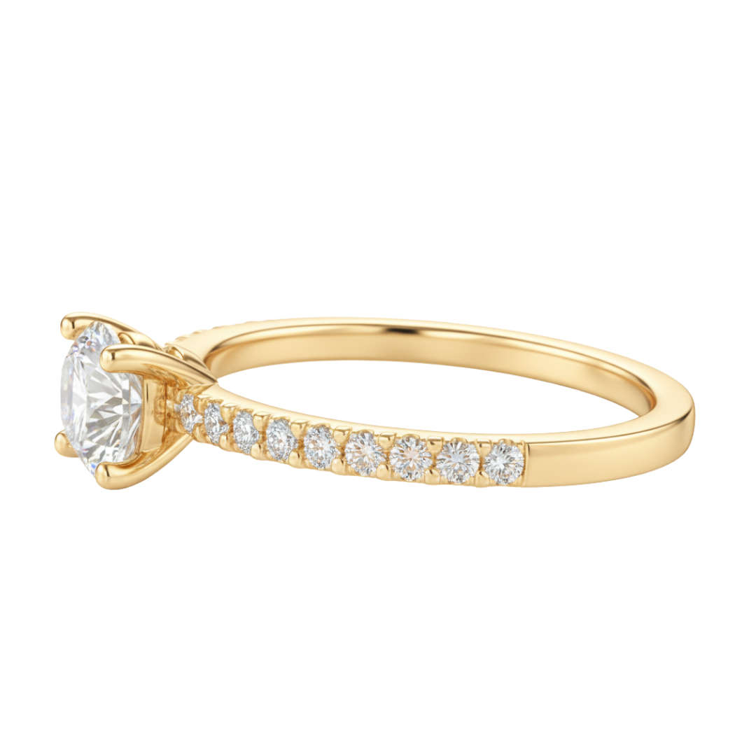 Fancy Lab Grown Diamond Engagement Ring 0.45CTW in 14K Gold