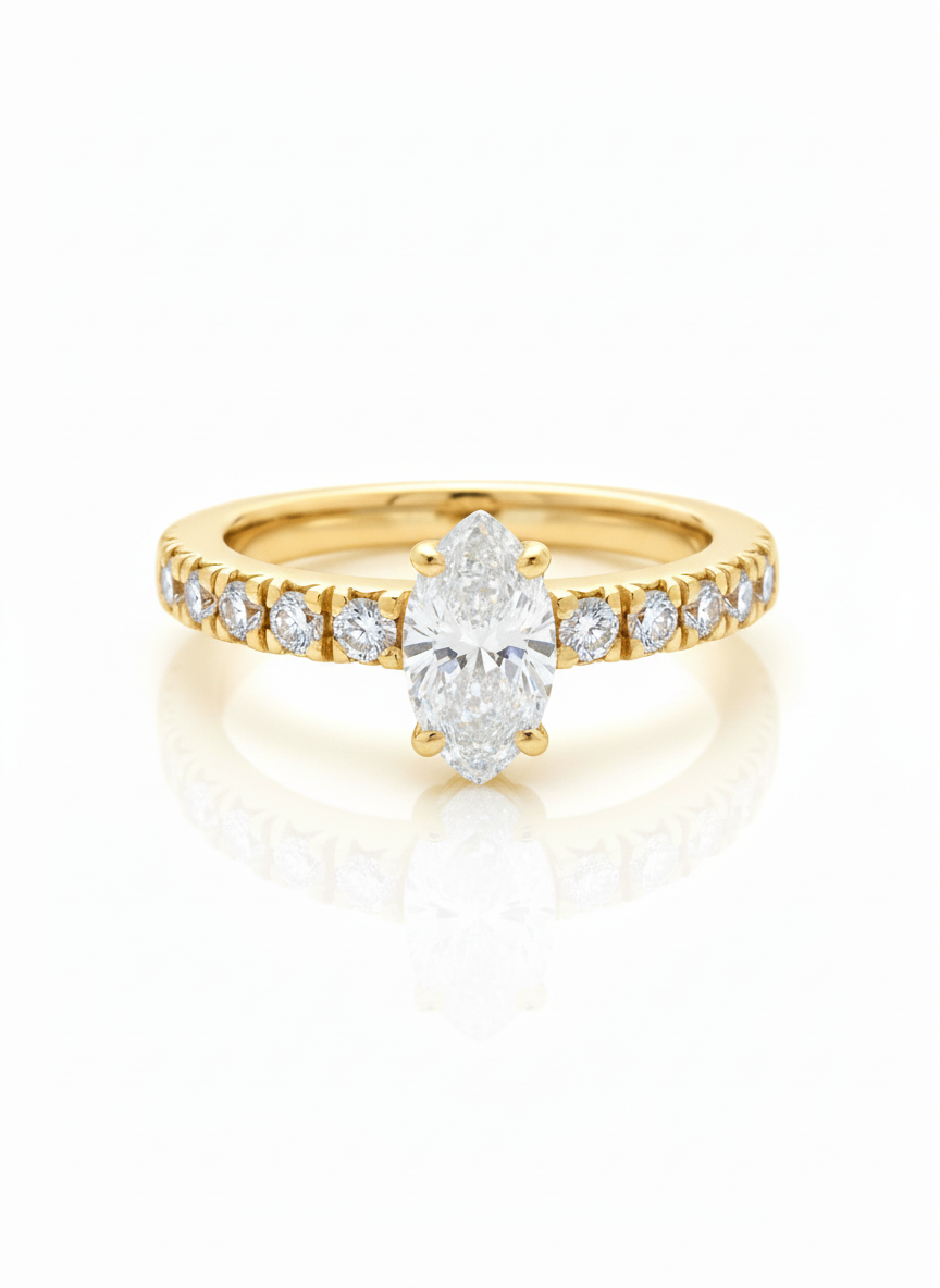 Marquise Diamond Ring 1.00CTW in 14k Gold