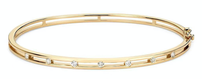 Diamond Marquise® Floating Diamond Bangle Bracelet (0.75ct tw) in 14K