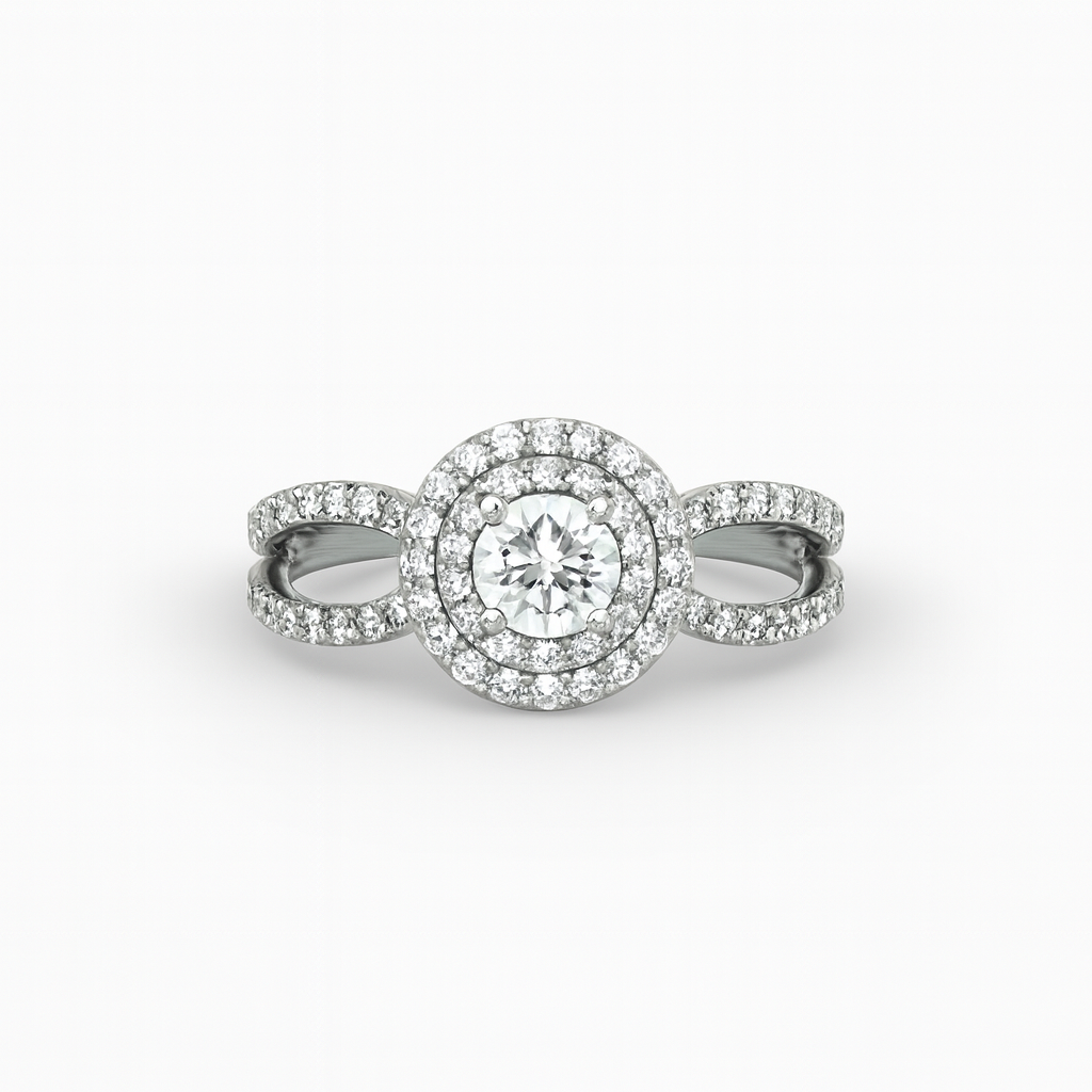 Lab Grown Round Diamond Ring 1.10CTW in 14k Gold