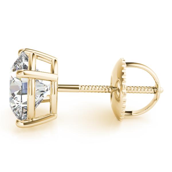Diamond Stud Earrings Round 1.00cttw 14kt Gold. Better Quality.