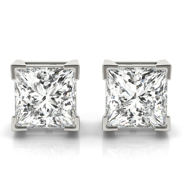 Diamond Stud Earrings Princess 0.50 ct tw 14kt Gold. Additional 10% off at checkout.