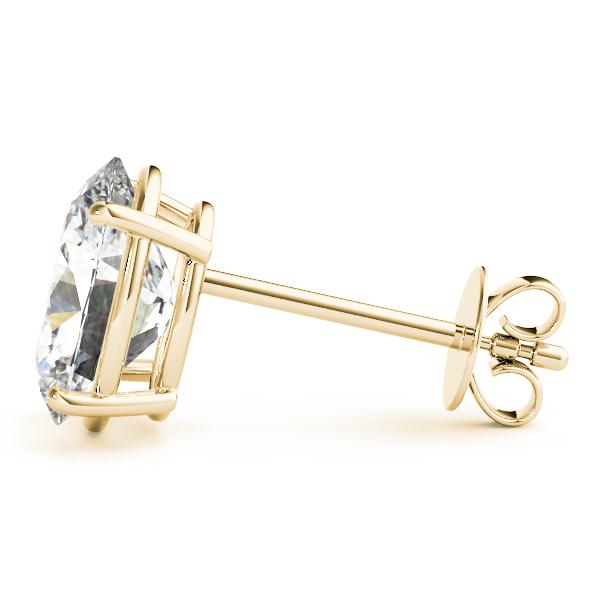 Classic Oval Lab Diamond Stud Earrings elegantly set in 14K Gold (1.00ct TW)