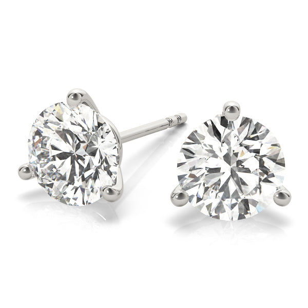 Petite Round Diamond Martini Stud Earrings elegantly set in 14K Gold (1/2ct TW)