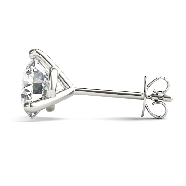 1 Ctw Round Cut Diamond Stud Earrings Martini Style H VS1 GIA 1 Ctw Round Cut Diamond Stud Earrings Martini Style H VS1 GIA